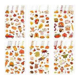 XZENTIRA 648 PCS Fall Stickers, 24 Sheets of Cute Autumn-Themed Stickers for Crafts, Scrapbooks, Envelopes, Water Bottles, Fall Parties, and Thanksgiving. Ideal for Kids, Teens, and Crafters.