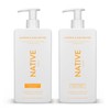 Native Shampoo and Conditioner Set, 16.5 fl oz each (2 pack) - All Hair Type Color & Treated From Fine to Dry Damaged, Sulfate Paraben Silicon and Dye Free - Strengthening Almond & Shea Butter