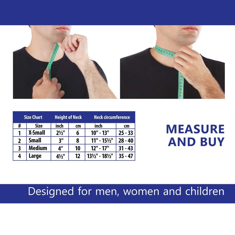 Toros-group Soft, 100% Cotton Neck Support Brace, Adjustable Cervical Collar,