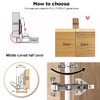 2 Pcs Kitchen Cabinet Door Hinges 165 Degree Kitchen Cupboard