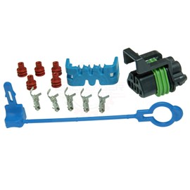 Ballenger Motorsports - Male O2 Sensor Connector Kit with 5 Pins (1 Blocked) + TPA + CPA - Black