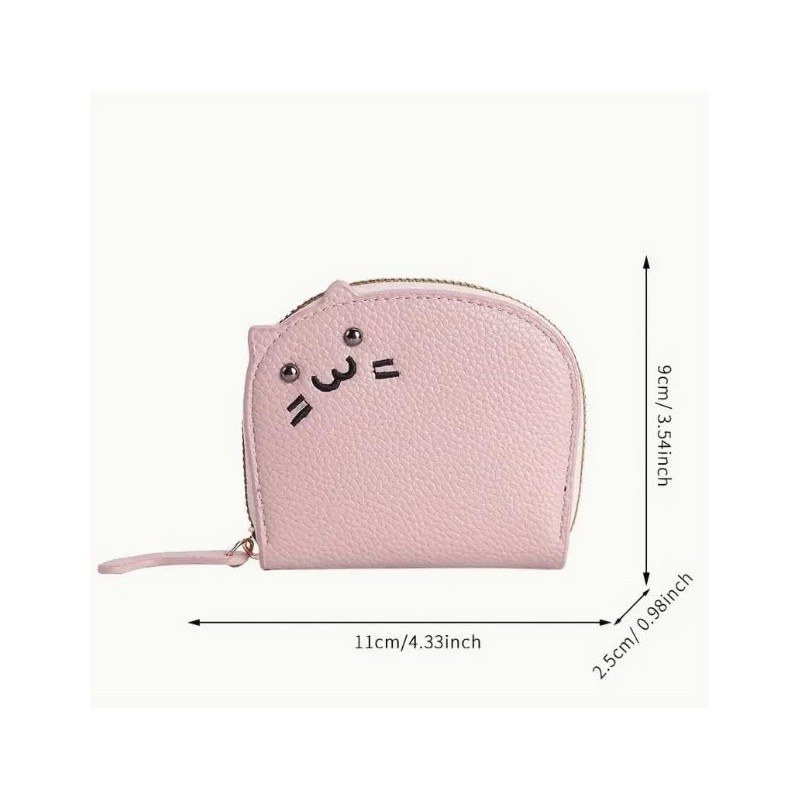 THREE RABBITS Card Case, Coin Purse, Beads, Cute, Cats, Small,