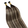 Ugeat I Tip Hair Extensions Human Hair Balayage Dark Brown