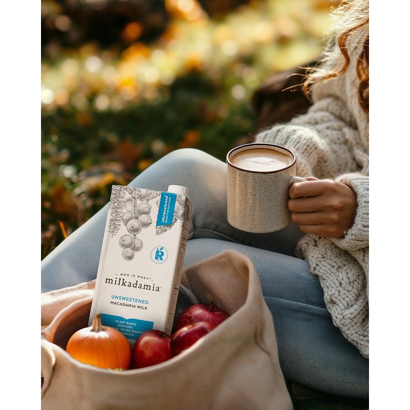 milkadamia Macadamia Milk - Unsweetened - 32 Fl Oz (Pack