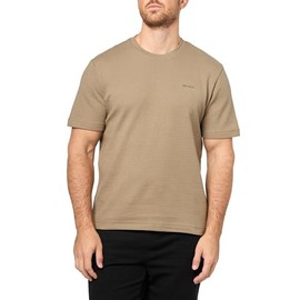 HUGO, Austin Ribbed T-Shirt, Fallen Rock Beige, M