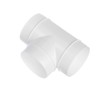 Pipe T-Piece Connector Diameter 100 mm PVC Plastic White Ventilation