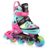 Inline Skates with Full Light Up Wheels, 4 Sizes Adjustable