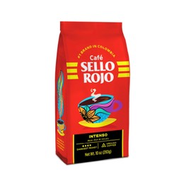 Sello Rojo Intenso Darkest Roast Ground Coffee, 10 oz (Pack of 6)
