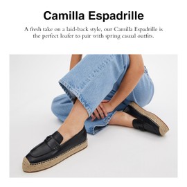 Coach Women's Camilla Espadrille Sandal, Black, 8