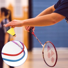 M METERXITY 8 Pack Badminton Racket Protection Tape - Matte Surface PU Material Thickened Racket Frame Stickers, Apply to Badminton/Tennis (9.8"x0.7", White)