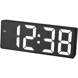 MAG T-785A BK-Z Noah Precision Table Clock, Interior, Stylish, Simple, Small, Digital LED, Glowing, Easy to Read USB Type-C Power Supply, Black
