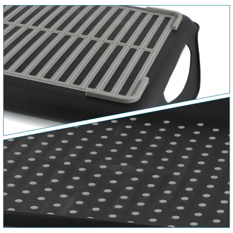 MDLUU Non-Slip Serving Tray with Handles, Food Serving Platter, Set