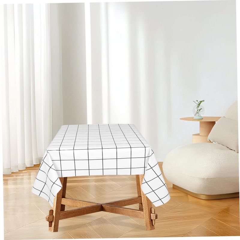 ULTECHNOVO Vinyl Table Cover Waterproof Oilproof Pvc Tablecloth for Camping