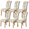 HZDHCLH Chair Covers Slipcovers 4/6 PCs Stretch Removable Washable Short