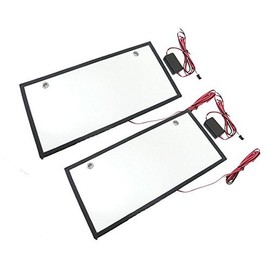 FOCUSMART FMTLED307 LED Panel for License Plate, 2-Piece Set, Thin, Illuminating Board, Fully Illuminated, Waterproof, For 12 V Cars