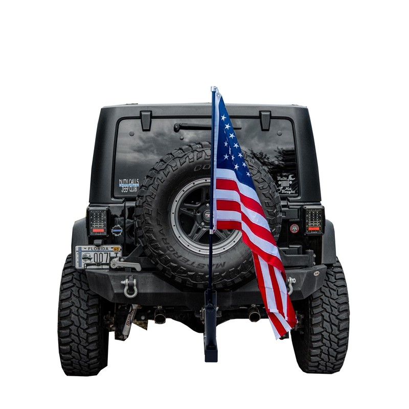 GOORIDA Hitch Flag Pole Holder for Truck, Fits Standard 2"