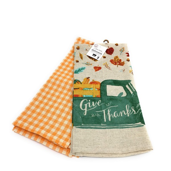 Now Designs Autumn Harvest Tea Towels 2 Count, 2 CT