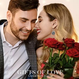 StyleJella "Rise From the Ashes" Blue Phoenix Design Earrings for Women,Sterling Silver Dangle Earrings with Austrian Crystals, Symbol of Luck and Renewal, Rhinestone Dangle Earrings Wedding Birthday Jewelry Gift