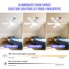 Modern 6-Blade White Socket Ceiling Fan with LED Light, 3-Speed