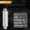 Piclafe 5 Inch Exhaust Muffler, 5" Inlet/Outlet 30" Overall Length