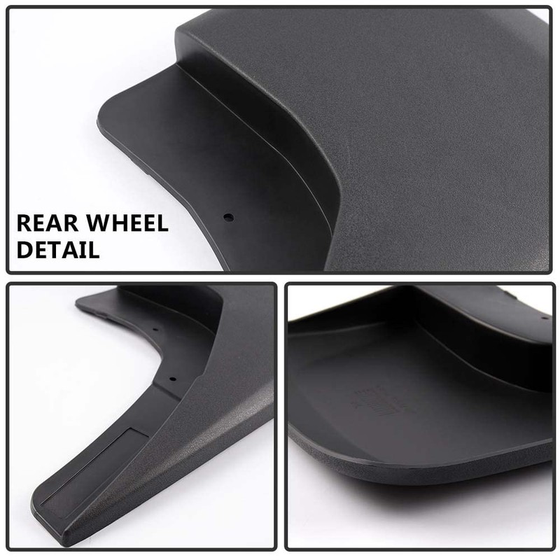 PIT66 4PCS Molded Mud Flaps Wheel Fender Mudguard, Compatible with