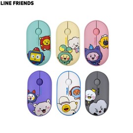 LINE FRIENDS Truz Multi-Pairing Wireless Mouse 1ea, Type:SOM&YE-DEE