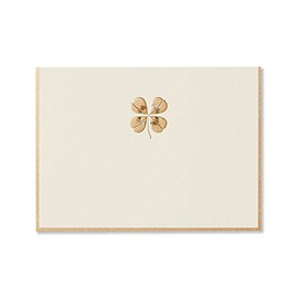 G.C.PRESS Quatrefoil Clover Message Cards [1 Piece / Card 95x130mm / Envelope 100x140mm ] Thank You Letter White (Birthday / Multi-purpose)