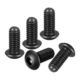 DTGN 5/16"-18x3/4 Button Head Socket Cap Screws - 40Pack - Good for Road Bicycle, Mountain Bike, Auto, Motorcycle - Carbon Steel Black Oxide - Hex Drive Fasteners