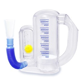 TyeinGo 5000ml Lung Capacity Monitor with Flow Rate Indicator for Breathing Exercises