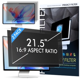 [2 Pack] 21.5 Inch Computer Privacy Filter for 16:9 Computer, SOPPY Removable Privacy Screen Protector, Anti Blue Light, Anti-Glare Computer Privacy Film for Monitor 21.5" HP Dell Acer Lenovo Asus