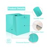 IN-JOOYAA 10 Pcs Teal Blue Square Gift Bags with Tissue
