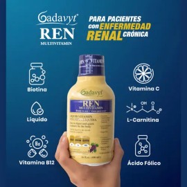 Gadavyt Vitamina Renal Líquida Sabor Uva 480mL para Pacientes Dializados                                                                              