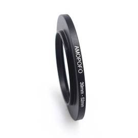 39 to 52 mm Metal Filter Ring, 39-52 mm Step Up Filter Adapter Ring - from Camera Lens with 39 mm Filter Thread to 52 mm Filter Ring