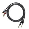 JORINDO Dual 6.35mm Male to Double RCA Male Cable Audio
