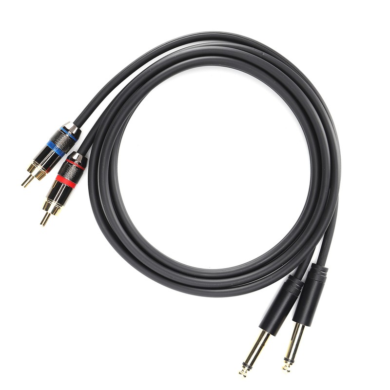 JORINDO Dual 6.35mm Male to Double RCA Male Cable Audio