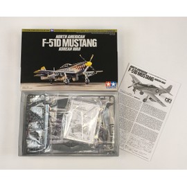 TAMIYA 300060754 F51 Mustang Korean War 300060754-1:72 F-51D North American, Aviation, Military Plane, Standing, Faithful Replica, Plastic, Crafts, Model Kit, Assembly, Unpainted