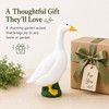 7-Inch White Goose Garden Statue – Outdoor Resin Goose Figurine