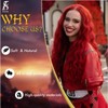 TESS Red Wig with Bun Long Wavy Hair Wigs Halloween