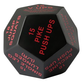 Bojueshaw 12-Sided Fitness Dice,Slow Rebound Stress Relief Toy for Gym and Studio Use,Fun Workout Accessory for Increased Engagement and Motivation(Red)