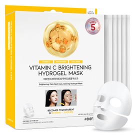 #OOTD Vitamin C, Collagen, Glutathione Formulated Hydrogel Face Mask (5 pieces) - Korean Cosmetics Moisturizing, Firm, Prevents Dullness, and Lustrous Skin
