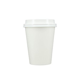 [1000 SETS] White Paper Hot Cups with White Lids- premium white paper Coffee Office Cocoa Hot Chocolate Latte Cappuccino Hot (1000, 12oz Cups + Lids)
