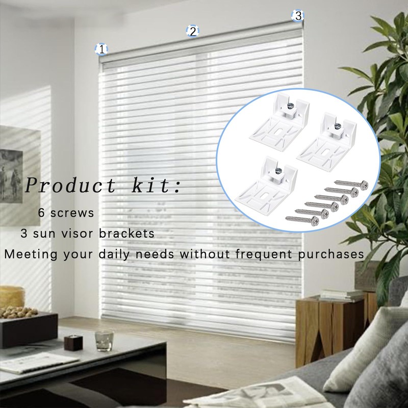 Rosyquarz 3/4" Blinds Shade Brackets,for Hunter Douglas Duette,Honeycomb,Cellular and Applause