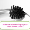 Toilet brush head black, Ø 73 mm, M12 internal thread,