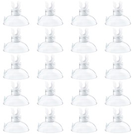Pawfly Aquarium Suction Cup Clips for Standard 3/16" ID Airline Tubing Clear Air Hose Holder Clamp Accessories for Fish Tank Aeration Setup, 20 Pack