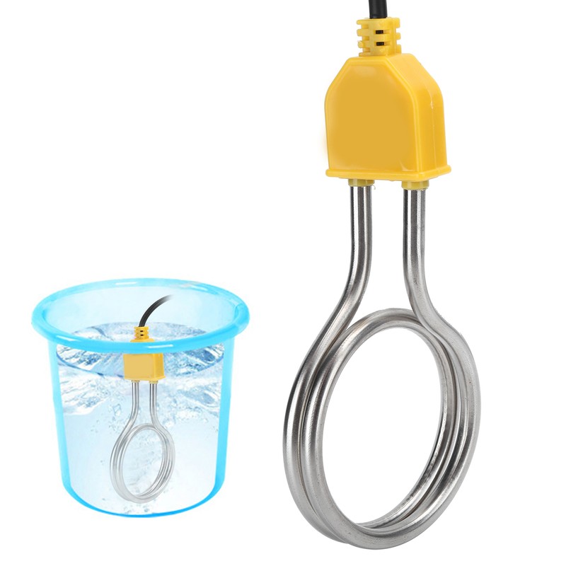 1200W Stainless Steel Immersion Heater Portable Boiler Water Heating Rod