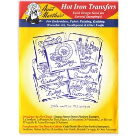 Fine Chinaware Aunt Martha's Hot Iron Bordado Transferencia