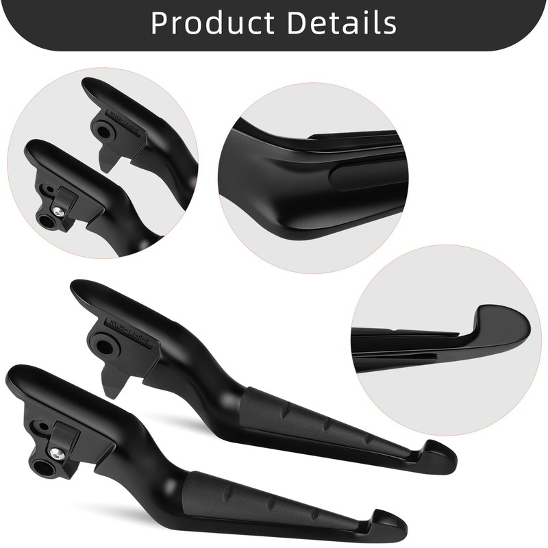 VASTMT CNC Motorcycle Brake Cluctch Levers with Anti-Slip Silicone Fit