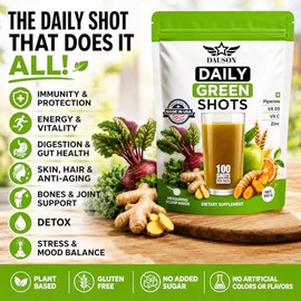 Daily Wellness Powder 100g | Energy, Immunity & Gut Health Support with Wheatgrass, Matcha, Beetroot, Ashwagandha, Turmeric & Prebiotics