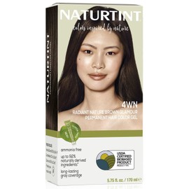 Naturtint 4WN Radiant Nature Brown Glamour Permanent Hair Color (Pack of 1), Ammonia Free, Vegan, Cruelty Free, up to 100% Gray Coverage, Long Lasting Results (Packaging may vary)