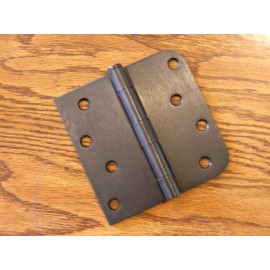Unbranded 4" Oil Rubbed Bronze Door Hinge Square x 5/8" Rad US10B